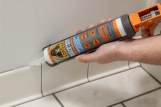 Gorilla Waterproof Caulk & Seal Silicone Sealant, 10Oz Cartridge (Pack of 2) - Clear Caulking Sealant for Kitchen, Window, Bath, Marine, Door and More