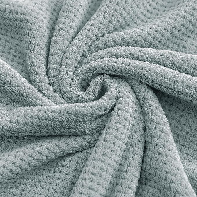 YTYC Towels,29x59 Inches Extra Large Bath Towels for Bathroom Super Soft Quick Dry Light Weight Waffle Microfiber Shower Towels 80% Polyester 20% Nylon (Grey,4 Piece)