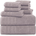 Casa Platino 100% Cotton 8 Piece Bath Towel Set - Ring Spun, Quick Dry, Super Soft & Highly Absorbent - 2 Bath, 4 Washcloths, 2 Bathroom Hand Towels - Hotel Quality Bathroom Towel Set - Platinum