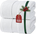 Infinitee Xclusives– Luxury Bath Sheets Towels – 2 Pack 600 GSM (35X70 Inches)– 100% Ring Spun Cotton Large Bath Towels for Bathroom (Brilliant White, Bath Sheet Pack of 2)