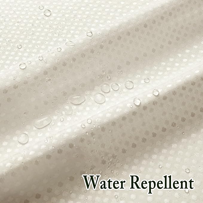 Gibelle Stall Small Shower Curtain 36x74, Waffle Weave Shower Curtain with Snap-in Fabric Liner Set, No Hooks Needed, Hotel Style with Mesh Top Window, Ivory
