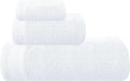 Ultra Soft 3 Pack Cotton Towel Set, Contains a Bath Towels 28x55 inch, a Hand Towels 16x24 inch & a Wash Coths 12x12 inch, Ideal Everyday use, Compact & Lightweight - White, Medium