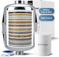 iSpring 33-Stage High Output Shower Filter, Universal Shower Head Filter for Hard Water, 99% Removal of Heavy Metals, Chlorine & Sediment, Up to 16,000 Gallons, Chrome (SF3S)