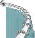 Zenna Home Curved Shower Curtain Rod, No Drill, 50-72 Inch Adjustable Tension Shower Rod for Bathroom, Rustproof, 1-Inch Diameter, Non Slip, Easy Install, Adds Space in Shower, Chrome