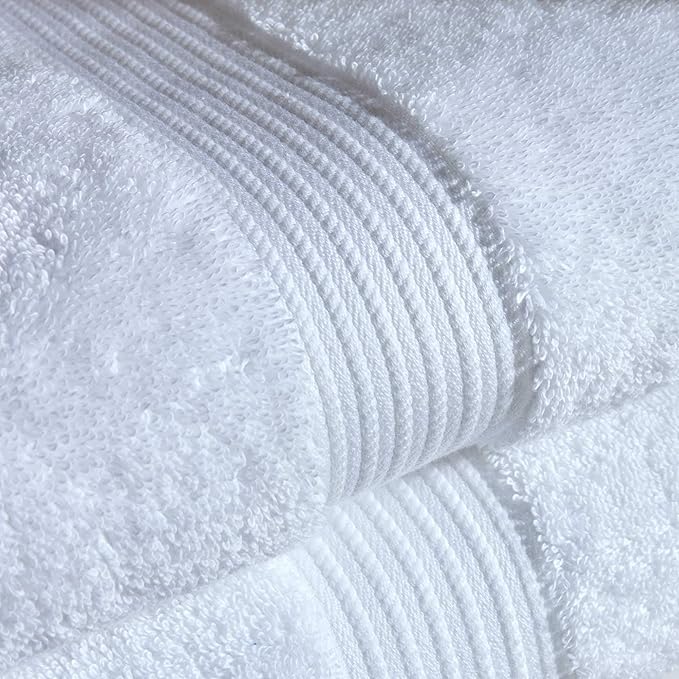 Christy Supreme Hygro 6 Piece Towel Set | White | 100% Luxury Supima Cotton | Ultra Soft | Super Absorbent | 650GSM | 2 Bath Sheets 2 Hand Towels 2 Face Cloths