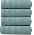 Hearth & Harbor Luxury Hand Towels - 100% Ring Spun Cotton Hand Towels for Bathroom, Shower, Spa, Soft & Absorbent Towels, 4 Piece Set, Teal