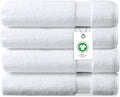 Delara Organic Cotton Luxuriously Plush Bath Sheet Pack of 4 | GOTS & OEKO-TEX Certified | Premium Hotel Quality Towels | Feather Touch Technology|650 GSM Long Staple|Soft, Quick Dry & Ultra-Absorbent