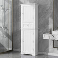 Favfurish 68" Tall Bathroom Storage Cabinet with Doors and Drawer,Modern Linen Cabinets w/Adjustable Shelf and Anti-Toppling Device,Freestanding Organizer for Bath Room,Study,Office,Kitchen White