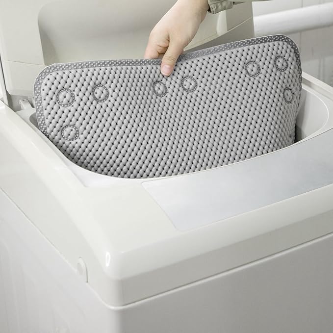 Double Layer Foam Non Slip Bathtub Mat 37x17in, More Comfortable and Thicker Tub Mat Than Ordinary Foam Shower Mat, Bath Mat for Tub with Suction for Comfort and Safety (Grey, 36'' x 17'')