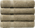 SOFE H&L | Olea Luxury Turkish Cotton Hand Towels Set of 4 Green | Premium, Soft, Durable, Absorbent | Hotel Quality Plush Towels and Thick Towel Sets