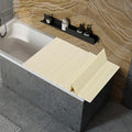 Foldable Bathtub Tray - 70.8" x 31.5" Folding Bathtub Cover - Dustproof PVC Shutter Bath Lid Insulation Panel for Bath Tub Home Bathtubs SPA, 11lbs Capacity, Yellow