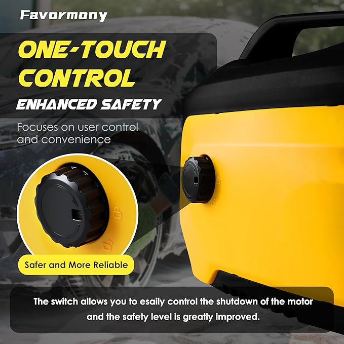 Pressure Washer with 3 Quick Connect Nozzles,Inlet Hose & Filter, Foam Cannon for Cars/Fences/Driveways Cleaning