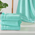 VOOVA & MOVAS Teal Hand Towels for Bathroom, Bath Hand Towels Set of 4, 14"x30" - 100% Cotton | Light Weight | Soft | Absorbent | 480GSM, Thick Fluffy Hand Towel Set, Bathroom Essentials, Aqua Teal