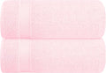 Belizzi Home Cotton 2 Pack Oversized Bath Sheet 35x70, Large Bath Sheet, Ultra Soft, Absorbent, Compact, Eco-Friendly, Recyclable, Quick Drying and Lightweight Towel - Pink