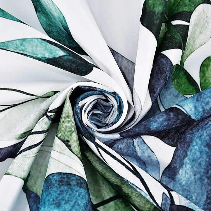 Shower Curtain,Blue Eucalyptus Shower Curtains for Bathroom,Watercolor Green Leaf Shower Curtain Sets Waterproof Plant Shower Curtain Blue Fabric Cloth Bathroom Curtains Green72x72 inch with Hooks