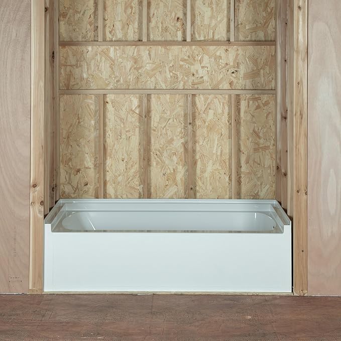 WOODBRIDGE 60” x 32” Alcove Soaking Bathtub in white with Right-Hand Drain Hole