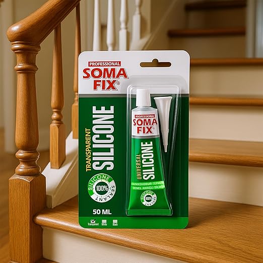 Silicone Caulk - Squeeze Tube Silicone Sealant for Wood, Kitchen, Bathroom, Sink, and Windows - Multi-Purpose & Waterproof (Clear)