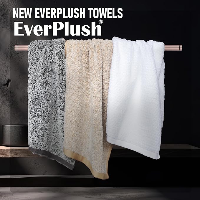 Everplush Diamond Jacquard 6 Pieces Bath Towel Set, Luxury Super Soft Oversized everplush Towels, Highly Absorbent everplush Diamond Jacquard Quick Dry Bath Towel for Bathroom Navy Blue Towel Set