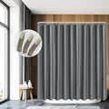 Clawfoot Tub Shower Curtain with 12 Magnets - 36 Metal Hooks Included, 180" W x 70" H Wrap Around, Waterproof PEVA Shower Liner for Bathroom, PVC Free, Metal Grommets - Dark Gray, 180x70