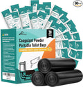 Super Absorbent Polymer 30 Packs,Portable & Fast-Absorbing Camp Toilet Chemicals Gel with 5 Gallon Bucket Toilet Luggable Drawstring Bag, Emergency Toilet Bag&Potty Gel