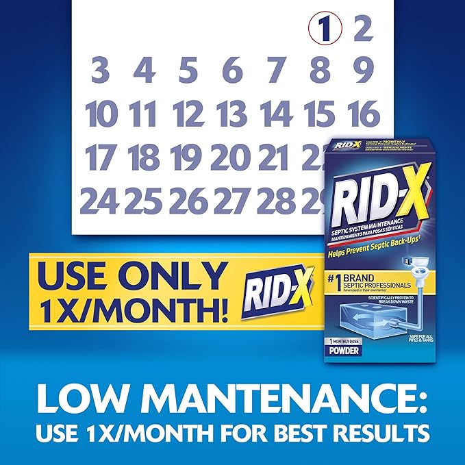 Rid-X Septic Treatment 3 Month Supply Powder, 29.4 Ounce