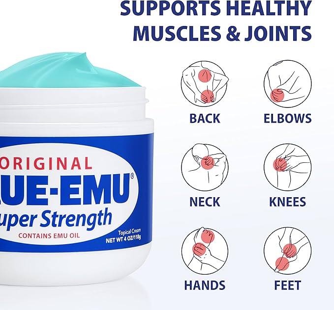 Blue-Emu Original Super Strength Cream, Soothing Muscle & Joint Support, 4 Oz