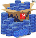 Toilet Bowl Cleaners,100 Pack Blue Toilet Bowl Tablets with Fresh Scent, Household Toilet Cleaner Continuous Cleaning, Prevent Various Stains & Odors Build Up - Septic Friendly