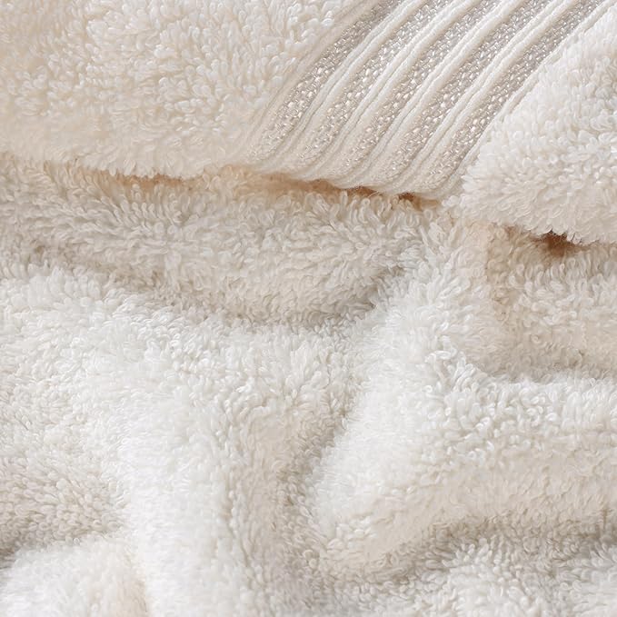 Superior Egyptian Cotton 2-Piece Bath Sheet Towel Set, Oversized Body Towels For Adults And Kids, Large Towel For Bath, Shower, Guest Bathroom, Spa, Gym, Resort, Essentials, Airbnb, Ivory