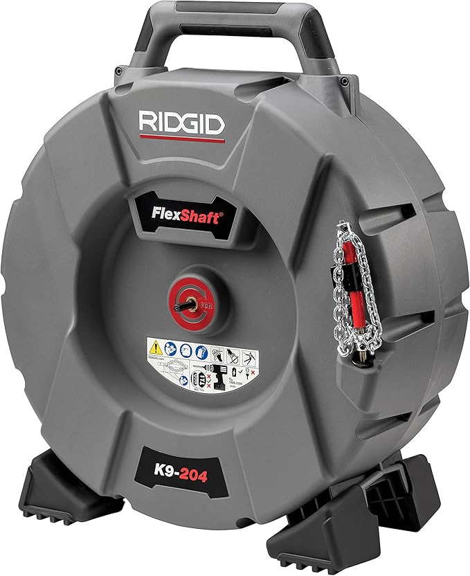 RIDGID 64273 Model K9-204 FlexShaft Drain Cleaning Machine Kit for 2"-4" Pipes