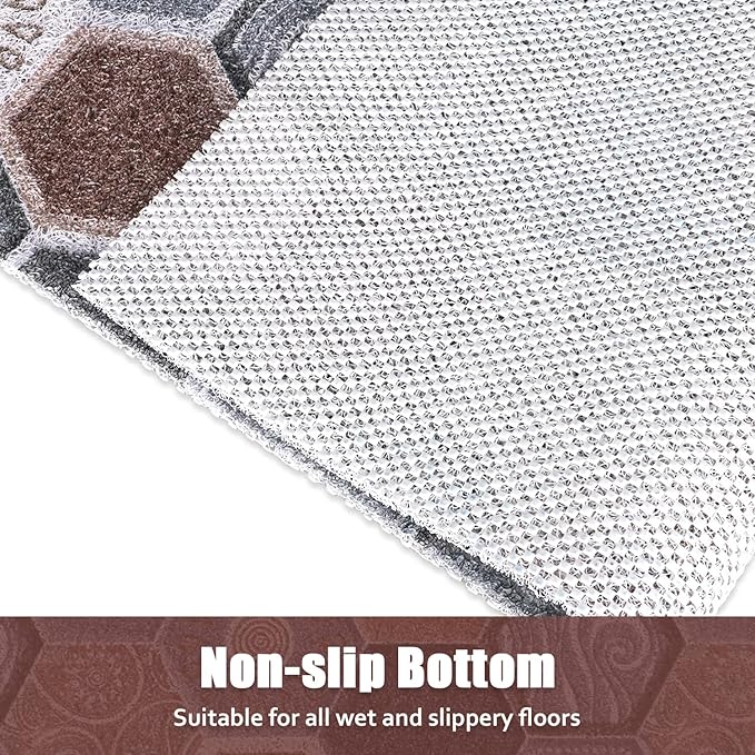 Shower Mat Non-Slip, 24x24 Inch Soft Comfort Bath Mat with Drainage Holes, PVC Loofah Massage Bathmat for Shower,Tub,Bathroom,Wet Areas, Quick Drying
