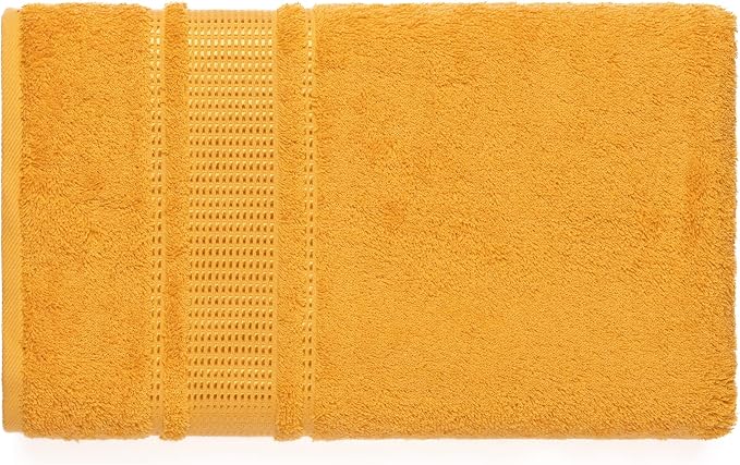Melissa Linen, 2 Piece Hand Towel Set, 100% Turkish Cotton Face Hand Towels for Bathroom, 20 in x 35 in, Absorbent, Quick Dry, Durable and Soft, Spa and Hotel Quality, Yellow
