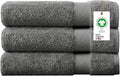 Delara 100% Organic Cotton Towels 650 GSM Plush Feather Touch Quick Dry Bath Towel, Pack of 3 GOTS Certified, Oeko-Tex Green Certified, Organic Cotton Bath Towel, 30"X58"