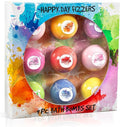 Happy Day Fizzers Aromatherapy Large Bath Bomb Gift Set for Women – Relaxing Aromatherapy Home Spa Birthday Christmas Gifts for Mom (Happy Day Fizzer 2.0)