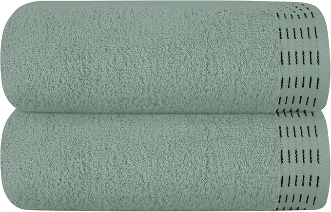 Cotton 2 Pack Oversized Bath Towel Set 28x55 inches, Large Bath Towels, Ultra Absorbant Compact Quickdry & Lightweight Towel, Ideal for Gym Travel Camp Pool - Jade