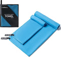 Camping Towel,2 Pack Microfiber Travel Sports Towel,Quick Dry-Super Absorbent-Ultra Compact-Ultra Soft- Lightweight.Suitable for Gym,Yoga,Trip,Beach, Shower, Backpacking,Pool(Blue)