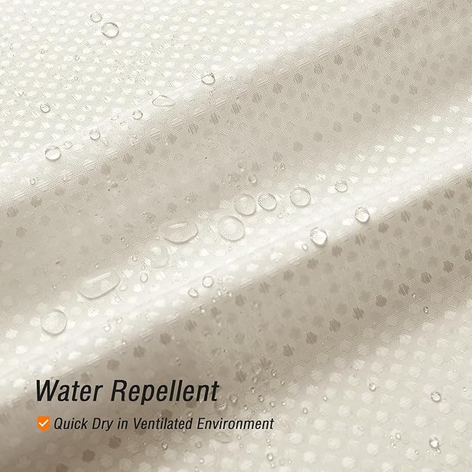 Gibelle Ivory Shower Curtain, Waffle Weave Textured Fabric Shower Curtain for Bathroom - Soft Cloth & Hotel Spa Luxury, Water Repellent, Machine Washable, 72X72, Ivory