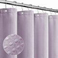 Gibelle Small Stall Shower Curtain 36 x 72, Narrow Half Waffle Weave Textured Fabric Shower Curtain for Bathroom, Water Repellent, Machine Washable, Lavender