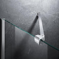 Frameless Shower Door Support Bar, Stainless Steel Wall-to-Glass Support Arm to Fixed Shower Glass Panel, for 1/4"-3/8" (6-10 mm) Door, 180° Pivot & Stow-Flat Mode (Brushed Nickel, 23.6-inch(600mm))