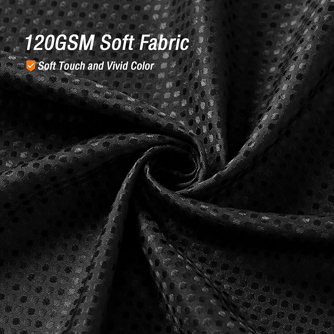Gibelle Small Stall Shower Curtain 36 x 72, Narrow Half Waffle Weave Textured Fabric Shower Curtain for Bathroom, Water Repellent, Machine Washable, Black