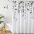Colorful Star Grey Eucalyptus Waterproof Shower Curtain Set with Hooks, Minimalist Watercolor Floral Print Bathroom Décor, Plant Leaves Washable Fabric Shower Curtain, 72 x 78 Inch