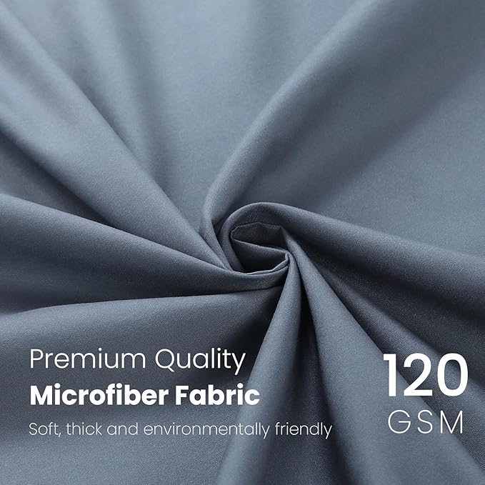 Grey Shower Curtain, Gray Ombre Microfiber Fabric Shower Curtains for Bathroom, Modern Waterproof Bathroom Curtains, 72" W x 72" H