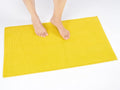 Cotton Paradise 100% Cotton Non Slip Bath Mats for Bathroom, 17x24 inch Soft Absorbent Quick Dry Machine Washable Floor Bath Mat, Yellow
