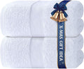 Bath Sheet Towels - 650 GSM Cotton Luxury Bath Towels Extra Large 35x70 | Highly Absorbent and Quick Dry | Hotel Quality Extra Large Bath Towels Oversized, White, 2 Pack