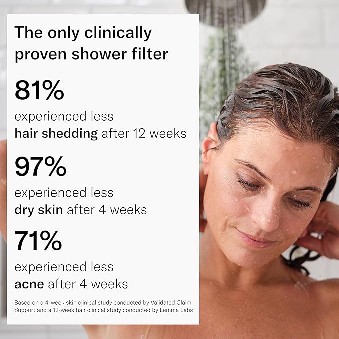 THE JOLIE FILTERED SHOWERHEAD with Shower Filter System- High Pressure Showerhead, Hair and Skincare Accessory to Improve Beauty and Personal Care Routine (New Modern Chrome)