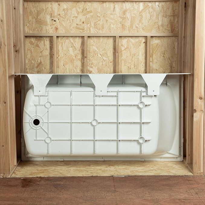WOODBRIDGE 60” x 32” Alcove Soaking Bathtub in white with Left-Hand Drain Hole