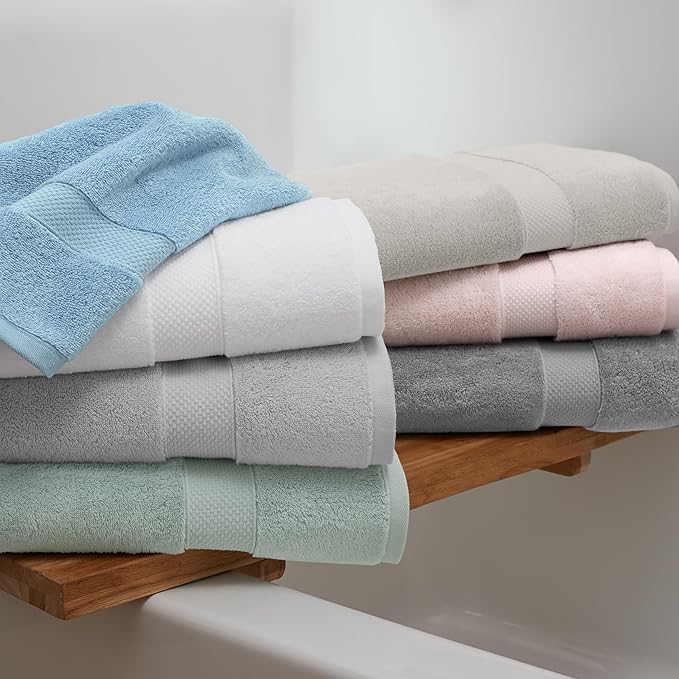 Aston & Arden Egyptian Hand Towels - Pack of 6 - Oversized Ultra Soft Thick & Absorbent, 100% Ringspun Egyptian Cotton Bathroom Towel for Spa, Hotel, 600 GSM, 16 x 30 in, Green