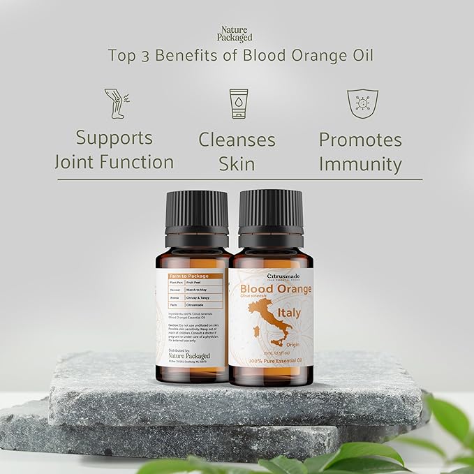 Blood Orange Essential Oil - Direct from Citrusmade in Sicily - Pure Essential Oil for Diffusers and Aromatherapy - Natural Citrus Scent | 100% Pure Therapeutic Grade (8oz)