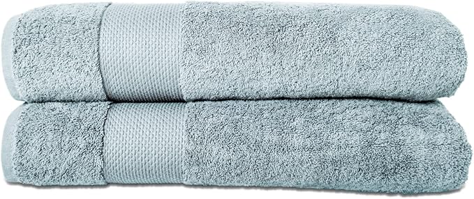 Hencely Bath Sheet Set of 2 - (35x64 Inches) - Luxury Extra Large Oversized Towels, 100% Cotton - Quick Dry, Highly Absorbent, Super Soft - Spa, Hotel, Bathroom - (Bath Sheets 2 Pack, Water Green)