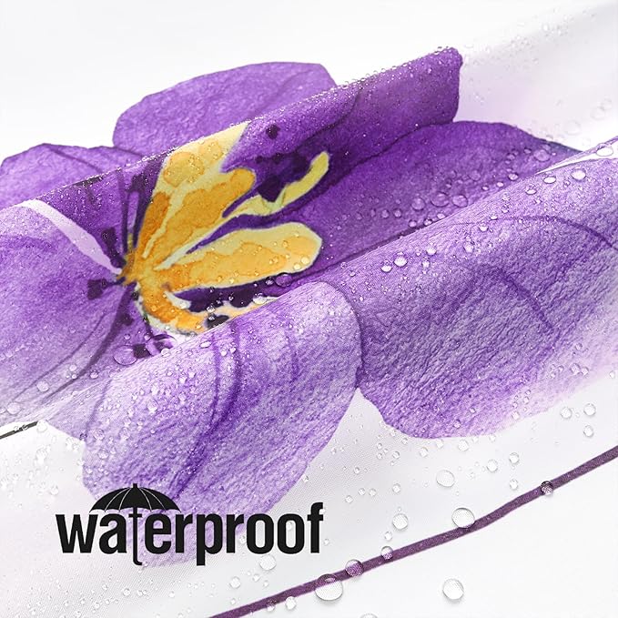 Gibelle Small Stall Shower Curtain 36 x 72, Narrow Half Watercolor Floral Fabric Shower Curtain, Purple Yellow Flower Decorative Bathroom Shower Curtain Set