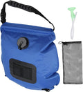 Outdoor 20L Solar Power Shower Bag, Camping Portable Sun Heated Bath Bag with Shower Head, 20L Capacity for 8 Minute Shower, Includes Thermometer and Mesh Storage Bag, Ideal